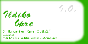 ildiko opre business card